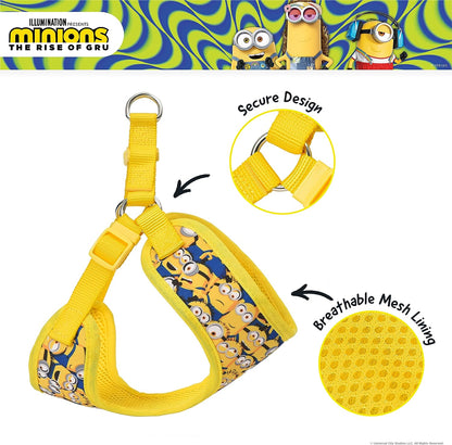 Dog Harness, Medium, Yellow, More than a Minion | Comfortable Mesh No-Pull Dog Harness| Gifts for  Fans and Their Pets | Officially Licensed Pet Product from Universal Studios