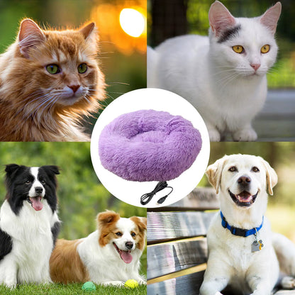 Cozy Up Your Pet This Winter with Our Electric Heated Dog Bed - Soft, Comfortable, and USB Charged!